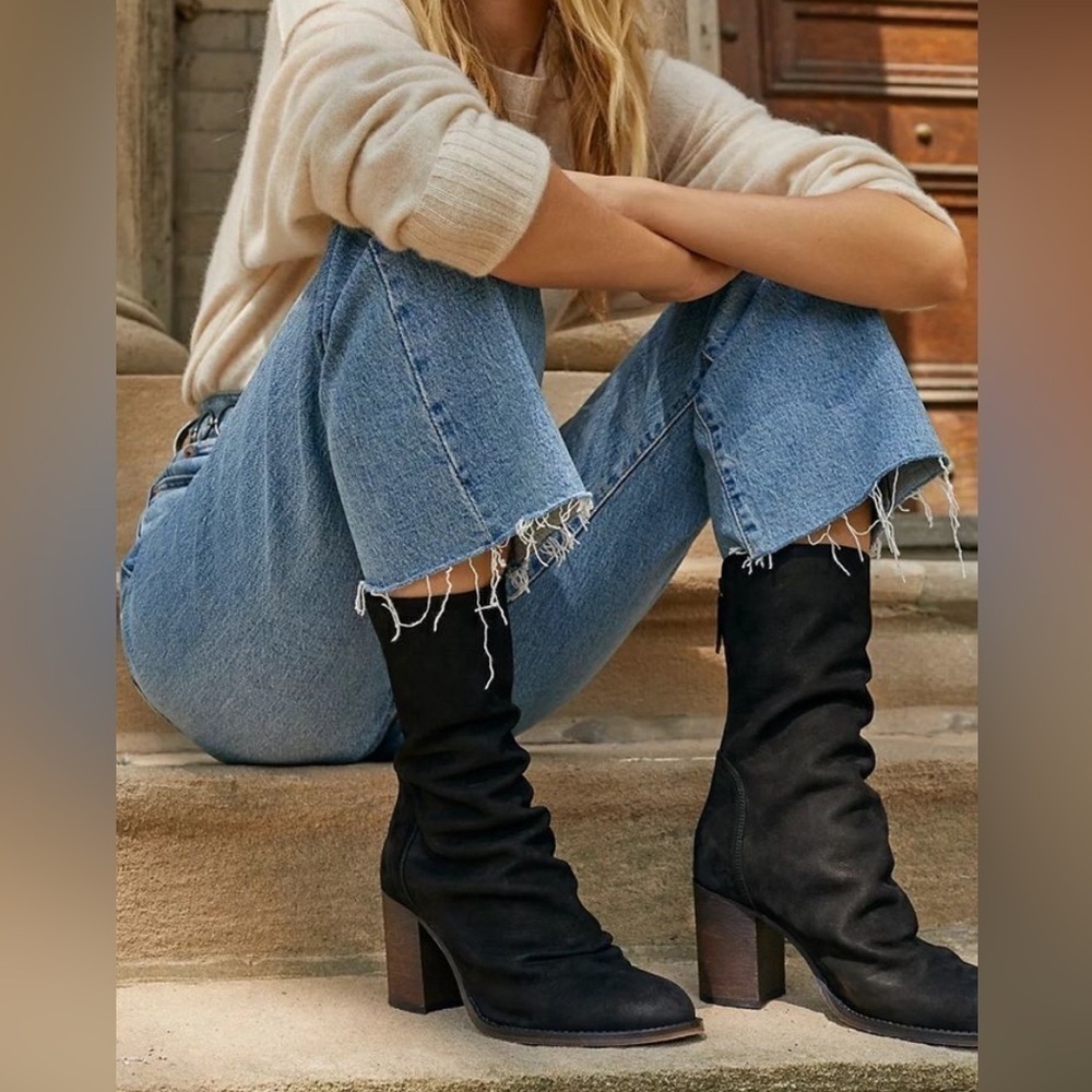 NEW Free People Elle Blocked Heeled - Picture 1 of 9